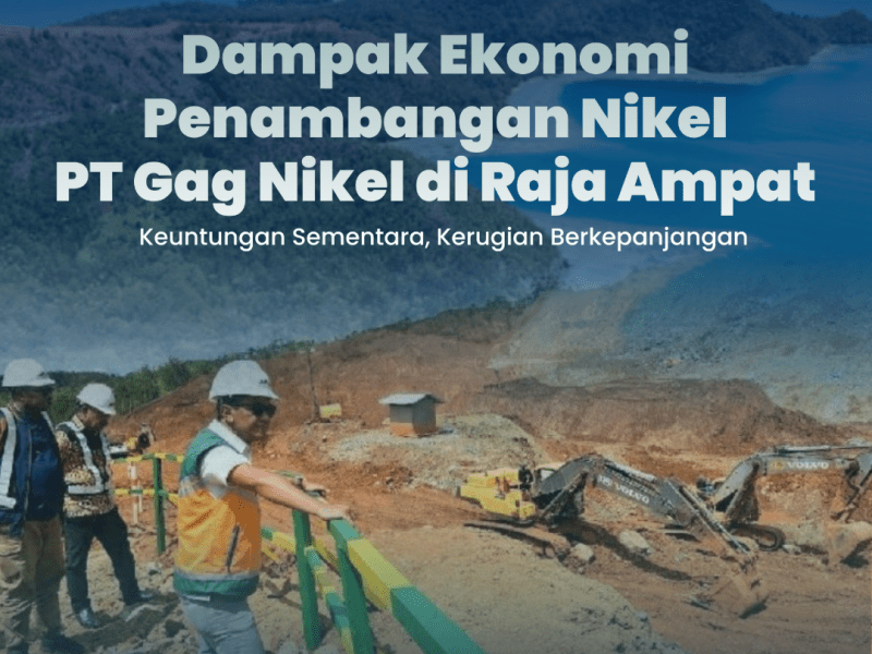 Dampak Ekonomi Penambangan Nikel PT Gag Nikel di Raja Ampat: Keuntungan Sementara, Kerugian&nbsp;Berkepanjangan
